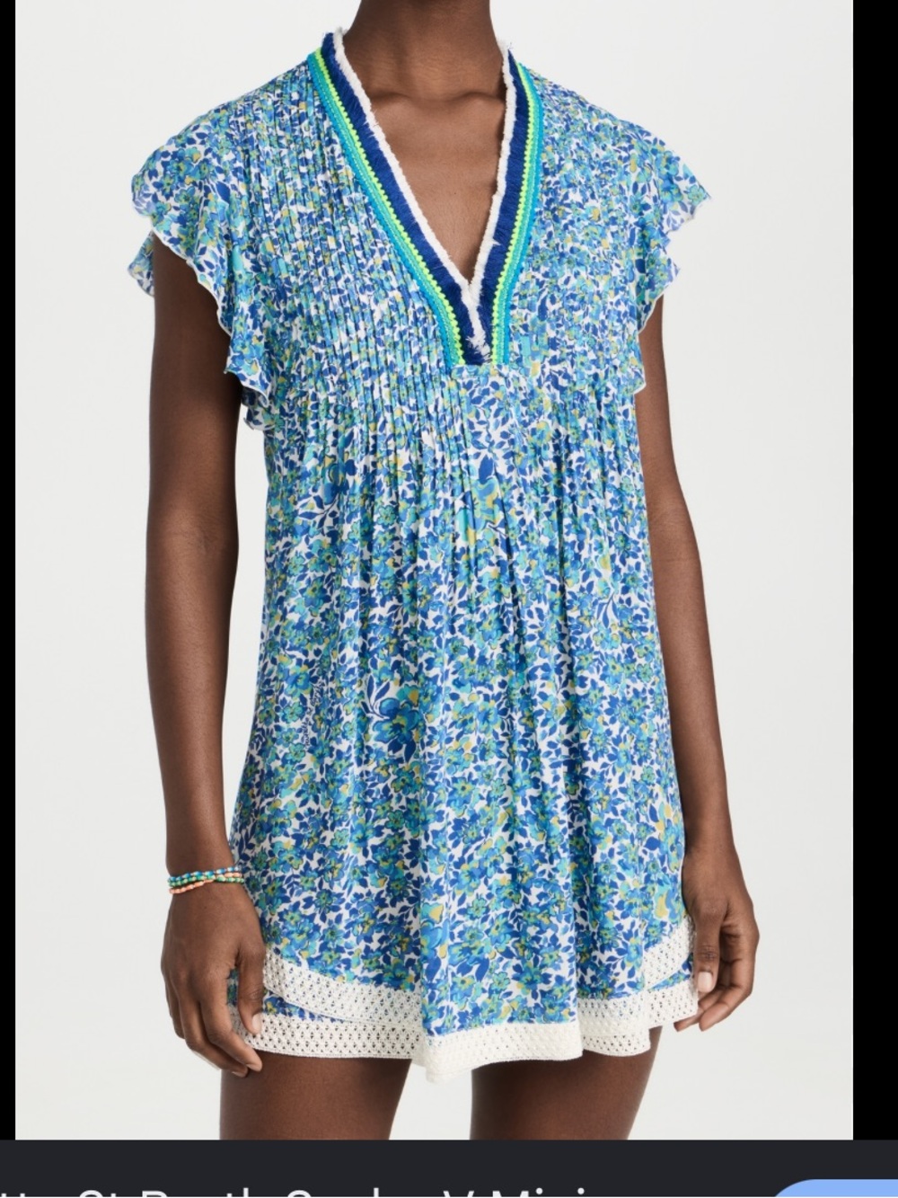 Poupette St. Barth Mini Sasha Dress cover up beach resortwear vacation sz small